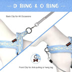 Didog No Pull Dog Harness with Soft Padded, Easy Walk Dog Harness with Quick Release Buckle, Adjustable & Reflective Pet Harness with Soft Padded for Medium Large Dogs (L:Chest 26-33", Blue)