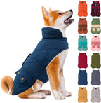 KYEESE Dog Coat Soft Pet Sweater for Cold Weather Warm Pet Winter Coat with Leash Hole Waterproof Dogs Jacket with Fleece Lined Thick Pets Clothes with Pocket Windproof Dog Puffer Coats for Small Dogs