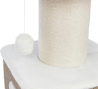 TRIXIE Ava Cat Tree with Condo, Cozy Top Platform with Removable Cushion, Dangling Cat Toy