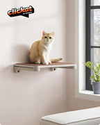 Feandrea Clickat Collection - No.007 Cat Wall Shelf, Extremely Quick Assembly, Unlimited Expandability, Replaceable Module and Felt Pad, Cat Wall Furniture