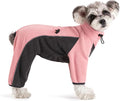 Fleece Dog Coat for Small Medium Dog,Pullover Pajamas Jumpsuit Bodysuit Puppy Coats with Legs, Pet Windproof Warm Cold Weather Jacket Full Body Vest Cozy Snowsuit Outfit Clothes (Pink, XS)