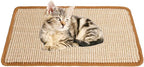 Cat Scratcher Mat,19.68 x 9.84 Inch Sisal Cat Scratching Pad Rug with Hook and Loop Sticky Cat Scratch Wall Mat Protect Carpet Sofa Floor Door