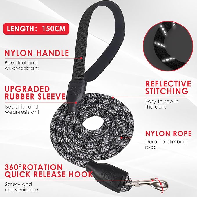 Dog Harness and Leash Set, No Pull Saddle Style Pet Harness, Breathable Mesh Adjustable Reflective Dog Vest for Dogs and Cat Medium Small Harness 2 D-Rings (Black, S)