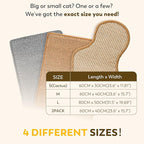 2PCS Natural Sisal Fabric Large 23.6" x 15.7" Cat Scratching Pad for Indoor Cats Scratcher Mat with Sticky Tapes Horizontal Cat Scratcher for Scratching Posts Couch Protection(Camel, 2 Pack)