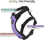 Dog Seat Belt, Safety Vest Dog Car Harness with Adjustable Buckle Dogs Seat-Belt for Vehicle Nylon Pet Safety Seats Belts Heavy Duty(L, Purple)