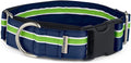 1.5 inch Martingale Dog Collars - Quick Snap Release Buckle - Adjustable - Nylon - Strong and Comfy - Ideal for Training - Made in USA - Small, Finley