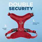 Voyager Step-in Pet Harness - All Weather Mesh, Adjustable Step in Harness for Cats and Dogs by Best Pet Supplies - Red, XL