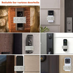 Front Door No Soliciting Sign & Do Not Knock Or Ring Doorbell Sign - Easy to Install on Doorbells - Prevents the Doorbell From Ringing While Napping or at Work (Silver - Right Side Mount)