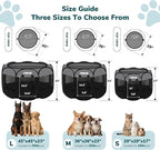 Dog Playpen, Portable Puppy Pet Crate Indoors for Small/Medium/Large Dogs Cats Rabbits, Foldable Dog Cage Enclosure for Outdoor, Pop Up Dogs Tent Kennel with Carrying Case, Dark Grey