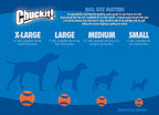 Chuckit! Ultra Ball Dog Toy - for Dogs 100+ lbs - Made from Durable Rubber - Super Bouncy - Floats in Water - 3.5-inch Diameter - Size XL (Pack of 2)