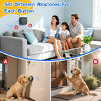 ChunHee Dog Bells for Door, Wireless Dog Doorbell for Potty Training, Dog Bells to Go Outside, Dog Potty Bell with Waterproof Button, 55 Chimes & Adjustable Volume
