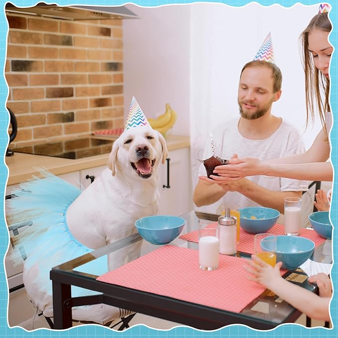 Dog Tutu Tulle Tutu for Dogs Small Large Medium Puppy Dress Ballerina Costume Skirt for Holiday Puppy Cats Bunny Pet Outfit Birthday Wedding Party Photo Prop Supplies(Blue)