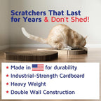 Cat Scratcher by Americat – Made in USA Cardboard Scratching Pad & Lounger – X Large, 2-Sided, Heavy, No-Shedding, Long-Lasting (Rectangle)