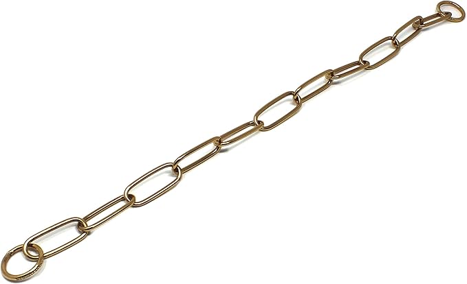 Herm Sprenger Curogan Long Link Fur Saver Dog Training Collar Hypoallergenic Nickel Free No-Pull Slip Chain for Small Medium Large Dogs for Easy Control Made in Germany 4mm 21in 54cm