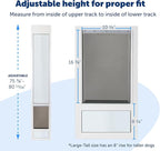 PetSafe Sliding Glass Pet Door - No-Cut DIY Install Doggy Door for Renters - Aluminum Frame - Adjustable Height 75 7/8" to 80 11/16" - Ideal for Large Dogs Up to 130 lb - White