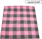 Bubblepup Plaid Dog Bandana, Cotton Dog Bandana for Small Medium Large Dogs, Dog Kerchief, 1PC Square Dog Scarf Dog Triangle Bibs