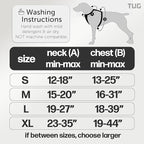TUG Dog Harness with 2 Leash Connection Points | Adjustable, Padded, Lightweight | Handle on Back | No-Pull Front Clip (Small, Black)