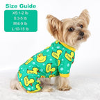 Dog Pajamas for Small Dogs Boy Girl, Dog Clothes Tiny Chihuahua Yorkie Spring Summer Shirt, Cute Puppy Outfit Pjs Jumpsuit Cat Onesie Apparel Pet Clothes (Blue Duck, Small)