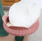 Happy & Polly Tulip Design 47.8-in Fleece Large Cat Tree (Pink)