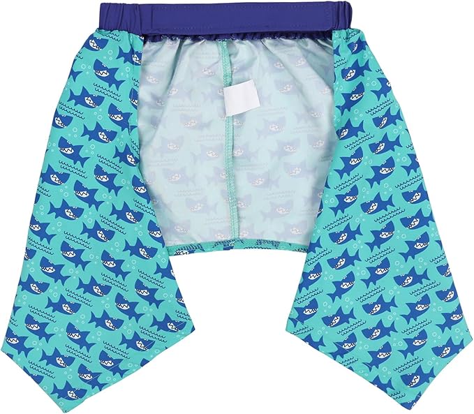HDE Dog Swim Trunks Hawaiian Board Shorts Beach Pool Swimsuit for XS to XXL Dogs Sharks - S