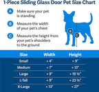 PetSafe Sliding Glass Pet Door - No-Cut DIY Install Doggy Door for Renters - Aluminum Frame - Adjustable Height 75 7/8" to 80 11/16" - Ideal for Small Dogs Up to 15 lb - White