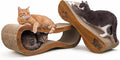 Cat Scratcher 2 in 1 Scratchers for Indoor Cats Scratching Board Cardboard, Horizontal Corrugated Scratch Pad for Cats as Beds & Furniture Reversible Sofa Scratch