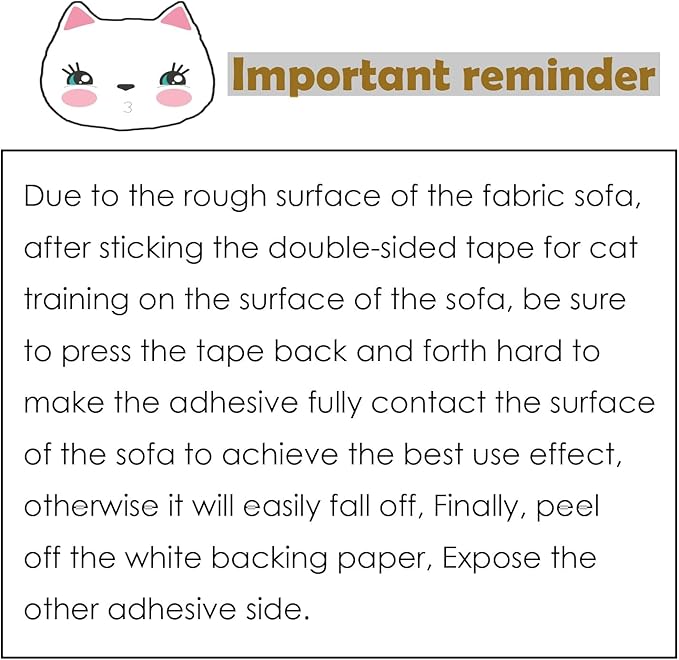 Cat Scratch Deterrent Tape - Anti-Scratch Cat Training Tape for Couch, Furniture, Door, 4" x33Yards, 100% Transparent Clear, Removable, Residue-Free, Non-Toxic