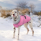 Lelepet Warm Dog Coats for Medium Dogs Waterproof Dog Winter Jacket Reflective Pet Fleece Vest Windproof Cold Weather Coats with Adjustable Buckle & Leash Hole, Pink, M
