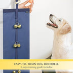 Anti-Scratch Dog Door Bell - Adjustable Puppy Potty Training Bells, Hanging Doorbell to Protect Doors & Trim