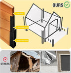 Dog House Outdoor Waterproof Dog Kennel for Small to Medium Size Dogs Doghouse Puppy Shelter with Elevated Floor for Winter (Brown-A, Medium)