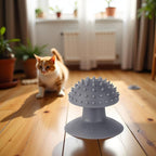 Gray Cat Corner Scratcher | Cat Corner Self Groomer Remove Loose Fur, Removable Design for Cleaning, Cat scratcher Cat Massage Combs for Short Long Fur Cats, Kitten Puppy Massager Cat Brushes,Grooming