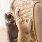 Cat Scratcher Mat Natural Sisal Cat Scratching Pads with Self-Adhesive Horizontal Floor Rug for Indoor Cats Grinding Claws Nails, Grey, 12" x 16"