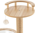 Cat Furniture, Modern Cat Tree, Modern Wood Cat Tower Tree, Wood Color Cat Tree Branch for Cat(52inch)