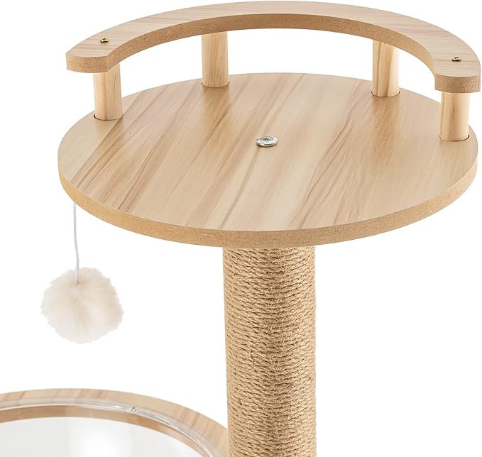 Cat Tree, 52" Sturdy Cat Tree Tower, Indoor Cat Tree Tower, Activity Center Large Playing House Condo Rest Cat, Luxury Cat Tower Condo with Cat Wooden Scratching, Bearing Weight 33.1lbs