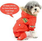 ZUNEA Padded Waterproof Small Dog Winter Jumpsuit Pet Puppy Jacket Coat Fleece Warm Snowsuit Airman Chihuahua Yorkie Outfits Clothes Apparel Red XS