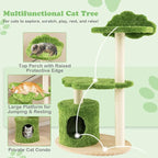 Tangkula Cat Tree Tower, Multi-Level Modern Wood Cat Tower with Sisal Scratching Posts, Top Perch, Solid Wood Base, Cute Cat Condo, Small Cat Tree for Indoor Cats Large Adult (38 Inch)