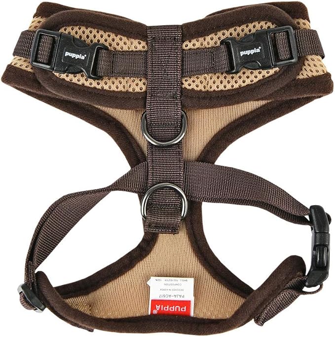 Puppia Authentic RiteFit Harness with Adjustable Neck, X-Large, Beige