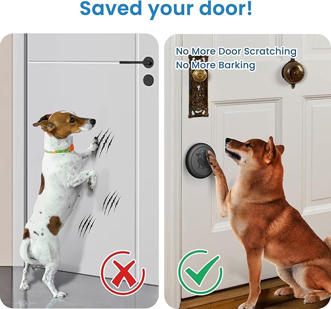 Dog Door Bell for Potty Training, Wireless Doggie Door Bell Operating at 1000 Feet with IP65 Waterproof Touch Button, 58 Melodies & 4 Notification Modes