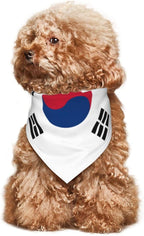 Dog Bandanas The South Korean Flag Pet Bandana Scarf Triangle Bibs Kerchief Accessories for Dogs Cats