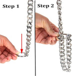 Dog Chain Collars, Metal Choke Link Dog Collar Choker Training Heavy Duty Slip Martingale Puppy Collars for XS Small Medium Large Big XL Breed Dogs (Silver, XS(12inch) D2.0mm)