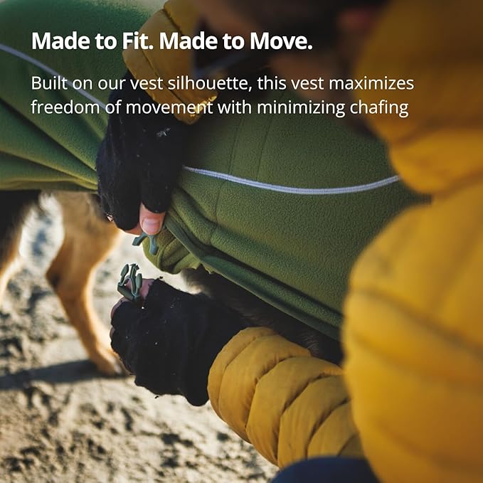 Ruffwear, Climate Changer Dog Fleece Vest, Lightweight, Warm, Winter Coat for Dogs with Adjustable Fit, Quick Release Buckles, Reflective Trim, and Harness Compatibility, Berry Lava, Small
