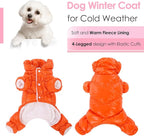 AOFITEE Dog Coat, Dog Winter Jacket, Fullbody Dogs Winter Coat Snowsuit, Waterproof Pet Puffer Jacket Snow Suit with Legs, Pet Fleece Vest, Cold Weather Coats for Small Dogs, L