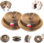 Magic Organ Cat Scratcher – Foldable Corrugated Cardboard Cat Scratching Board, Recyclable Wood Grain Scratch Pad Toy for Indoor Cats & Kittens