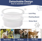 XIAZ Elevated Dog Bowls Large Breed Raised Dogs Bowl Stand Large/Medium Sized Dog Slow Feeder Dogs Bowls Food Water Stands 5 Heights Adjustable 9/11/12/14in Pet Feeder Dish Station