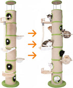 Generic Forest Large Cat Tree with Scratching Post Tall Cat Tree Tower Super Large Cat Tree Tower for Indoor Cats Adults