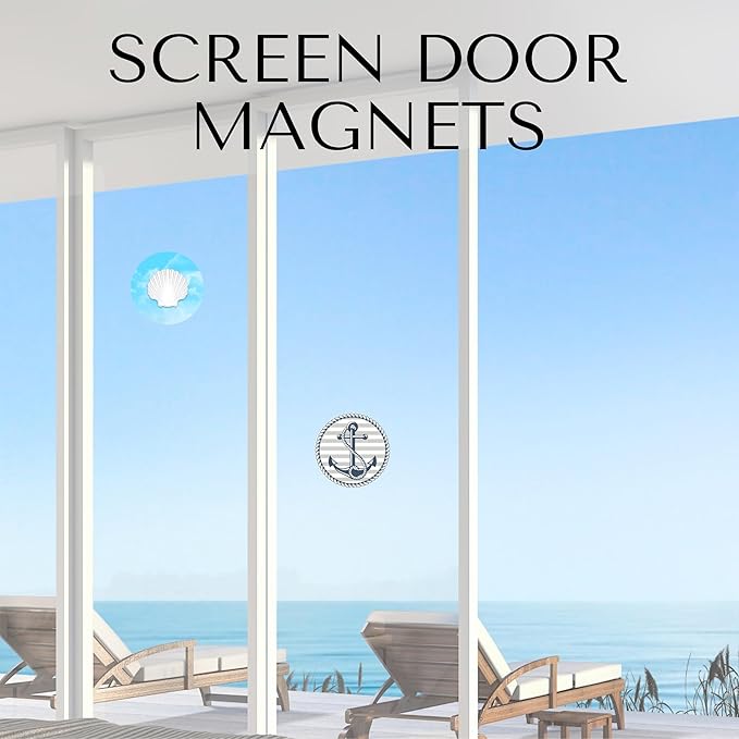 Screen Door Magnets Double Sided – Keep People, Kids, and Dogs from Running into a Screen Door. Saver - Robbins Aria White Shell