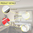 Window Still Protector from Dog Cat Scratching L-Shape Cuttable Self-Adhesive for Furniture Edge Door Wall Protection（White5.43×78.7Inchs）