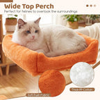 DORTALA Cat Tree for Indoor Cats, 66" Tall Cat Tower with 2 Condos, Sisal Scratching Posts, Plush Perch, Hammock, Dangling Balls, Multi-Level Pet Climbing Furniture Activity Center (Green+Orange)