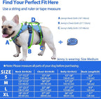 Huntboo Escape Proof Dog Harness, Escape Artist Harness, Reflective Dog Harness with Handle, Durable,Adjustable Vest for Small Medium Large Dogs Walking, Training, and Running Gear(Sea Blue,S)
