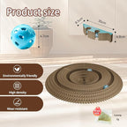 Kitty kurlz Magic Organ Cat Scratching Board with 2 Bell Ball,Foldable Accordion Kitty Curls Cat Scratcher,Corrugated Cardboard Scratching Pad,Blue Big Fish